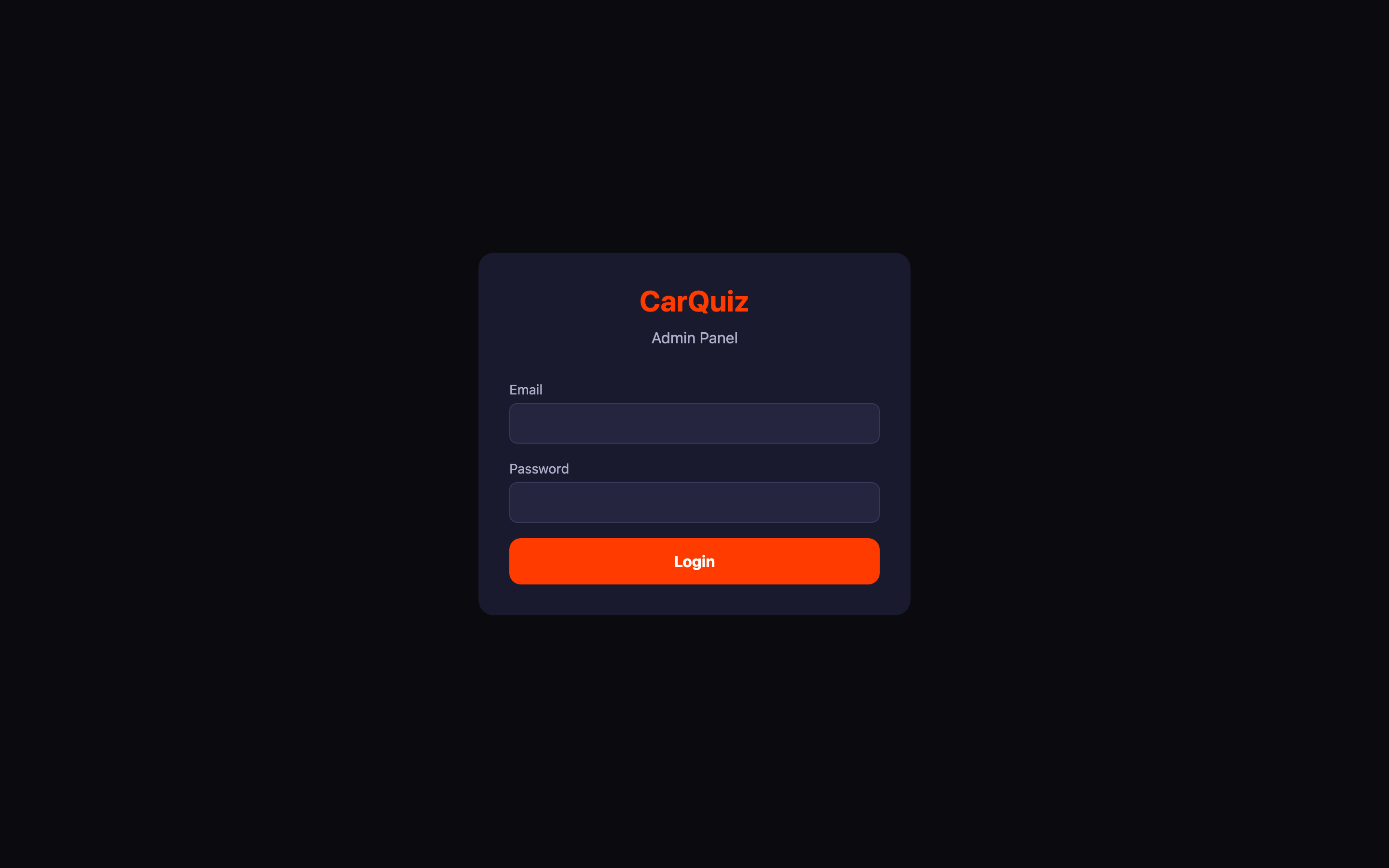 CarQuiz — live screenshot
