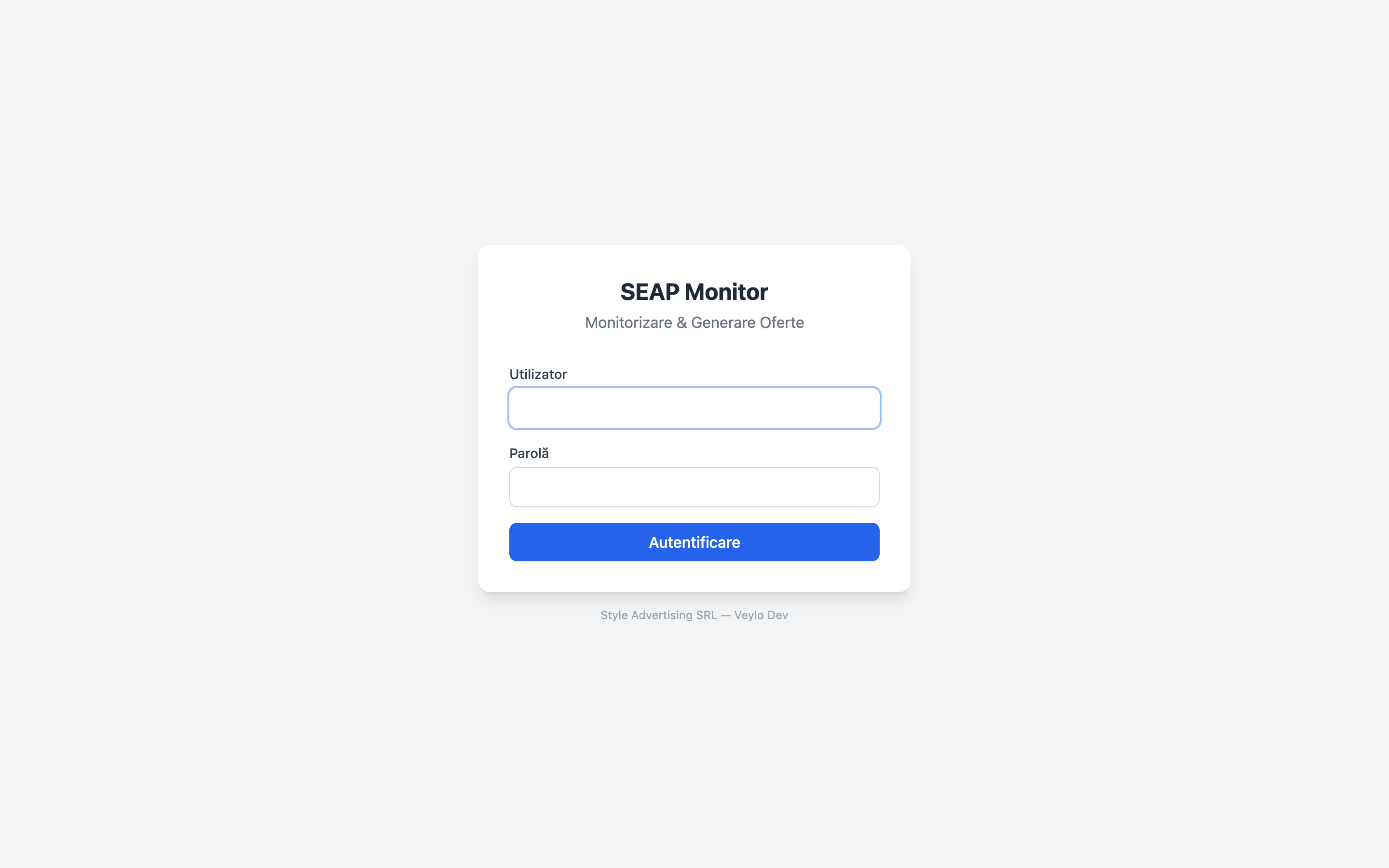 SEAP Monitor — live screenshot